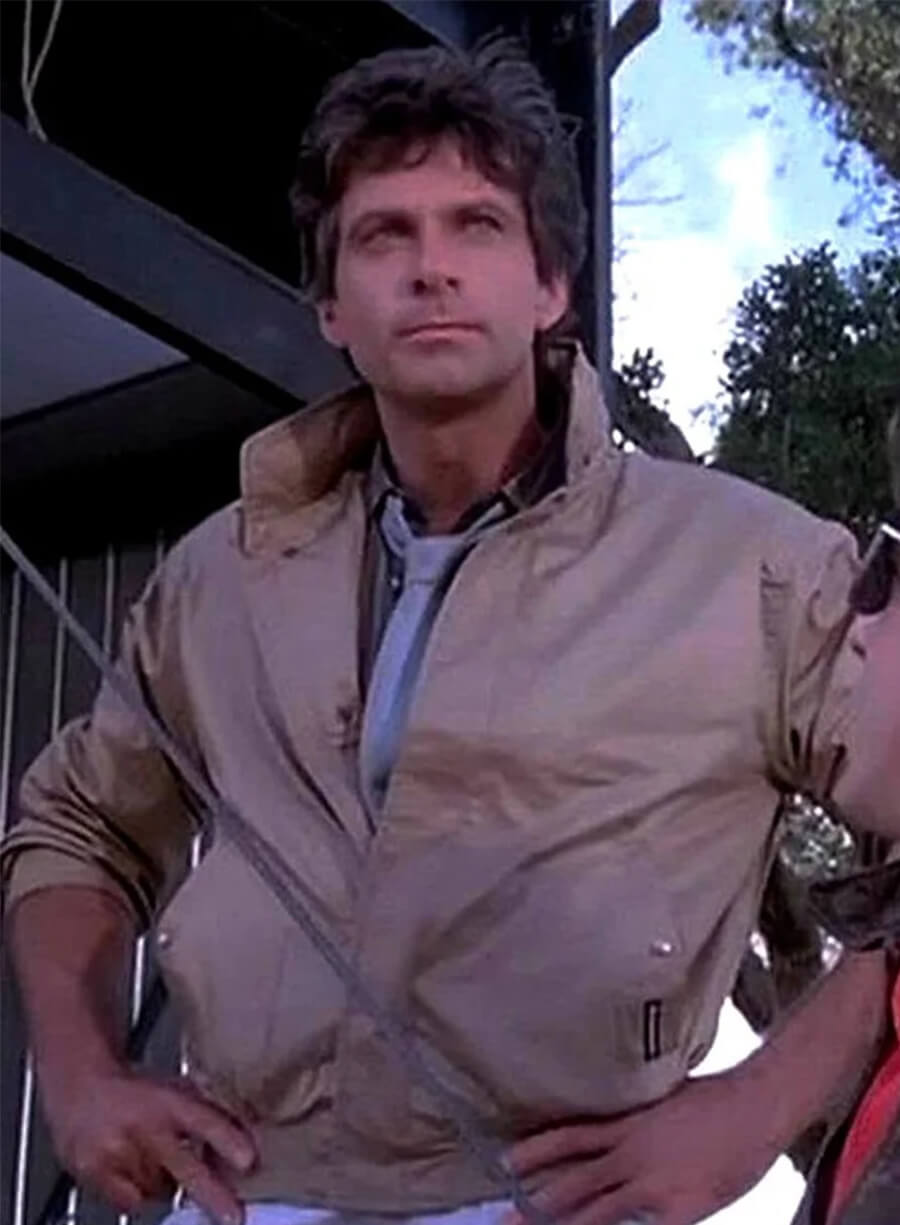 Knight Rider David Hasselhoff Beige Bomber Jacket