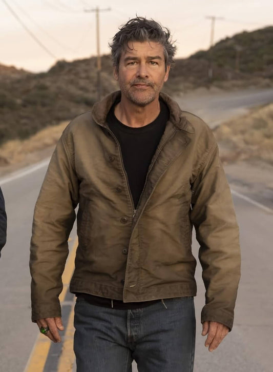 Kyle Chandler Lanterns 2026 Brown Cotton Jacket