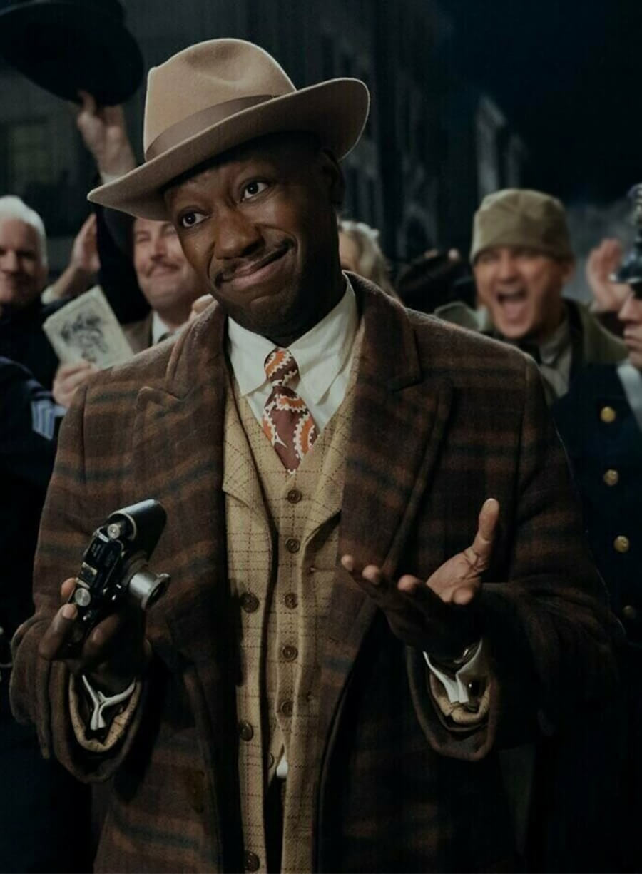 Lamorne Morris Spider-Noir Robbie Robertson Wool Plaid Coat