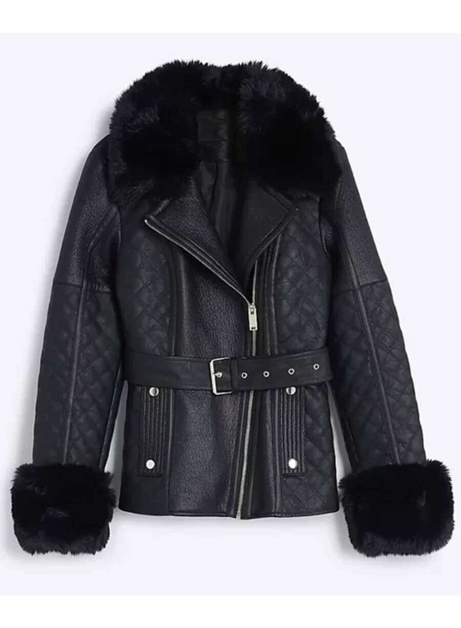 Lana Parrilla The Rainmaker 2025 Jocelyn Bruiser Shearling Leather Jacket