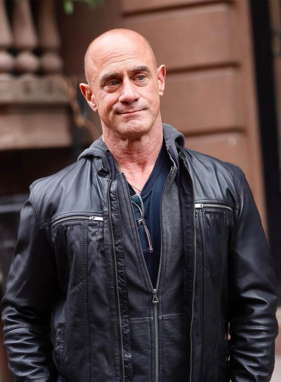 Law and Order Organized Crime Elliot Stabler Black Leather Jacket