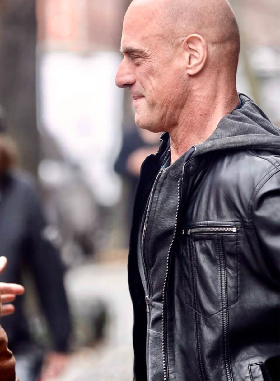 Law and Order Organized Crime Elliot Stabler Black Leather Jacket