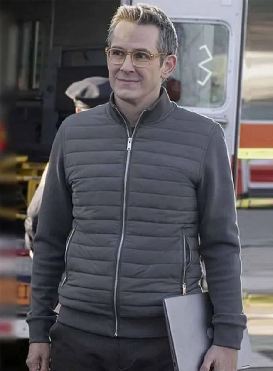 Law and Order Organized Crime Professor Kyle Vargas Grey Jacket