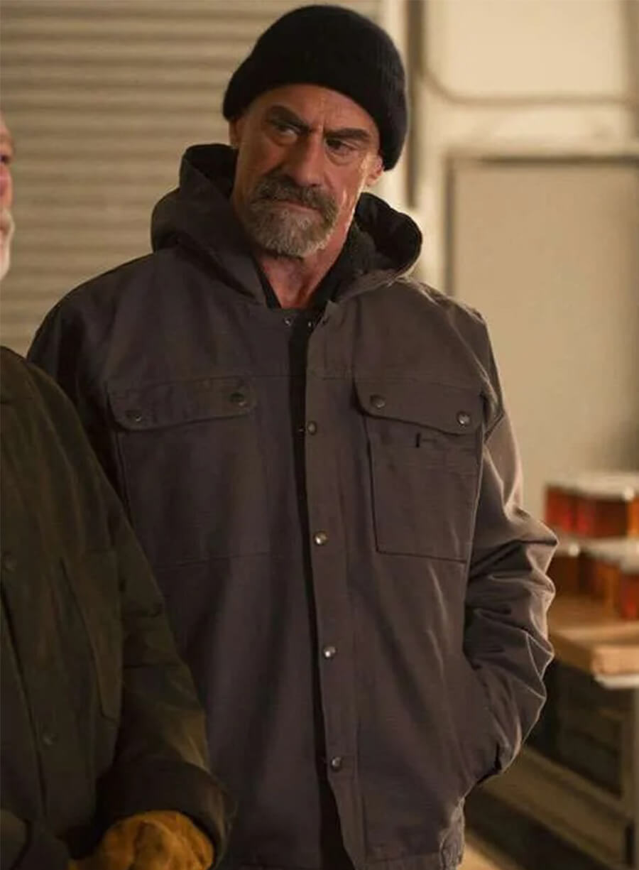 Law and Order Organized Crime S04 Elliot Stabler Grey Hooded Jacket