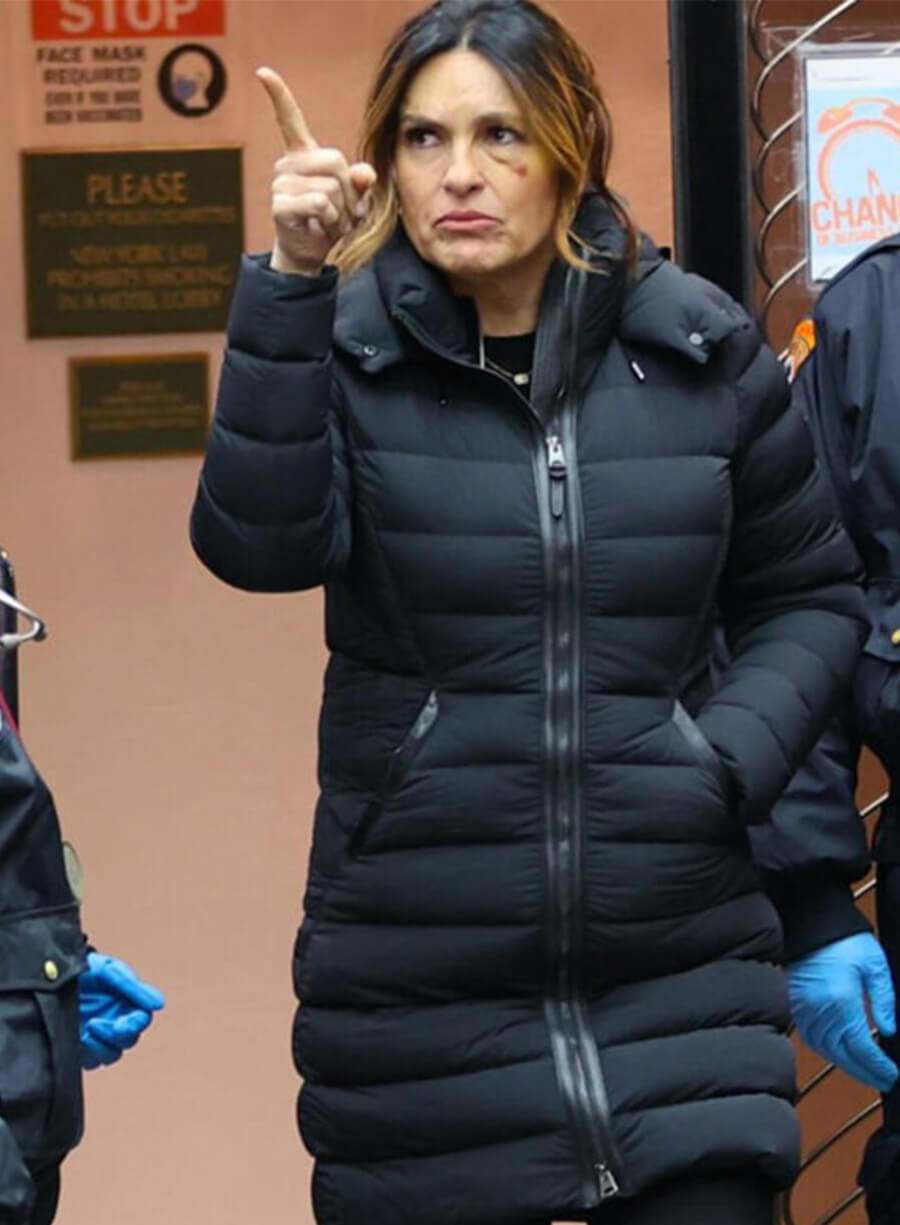 Law & Order SVU Black Oliva Benson Puffer Jacket