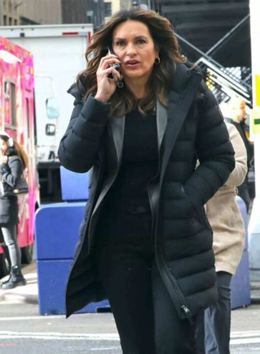 Law & Order SVU Black Oliva Benson Puffer Jacket