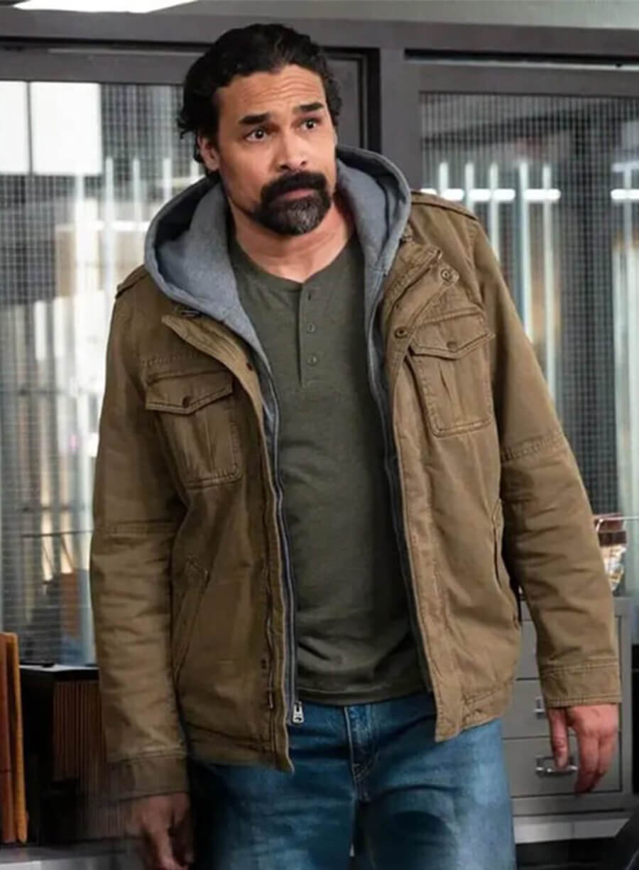 Law & Order SVU S26 Paul Gomez Brown Cotton Jacket