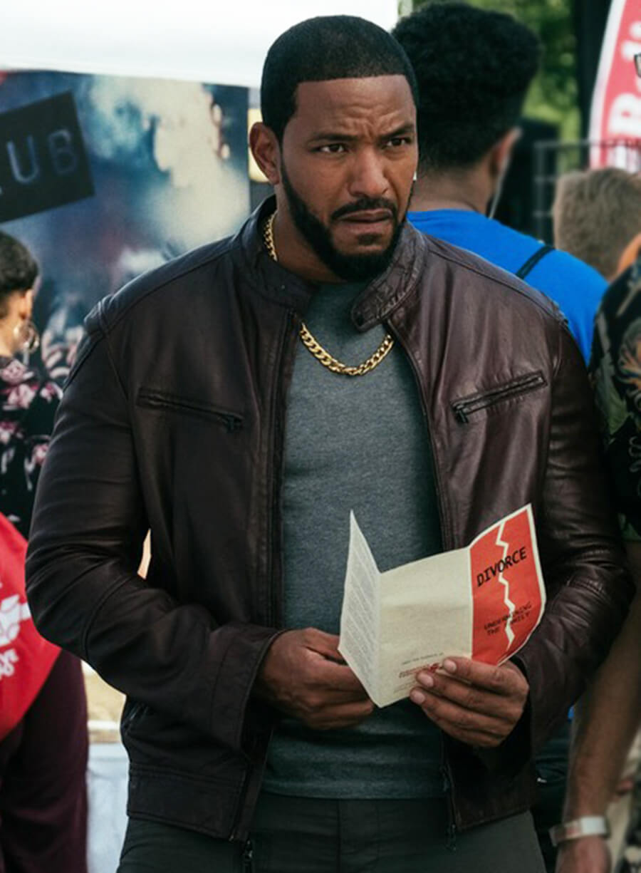 Laz Alonso The Boys Mother’s Milk Brown Leather Jacket