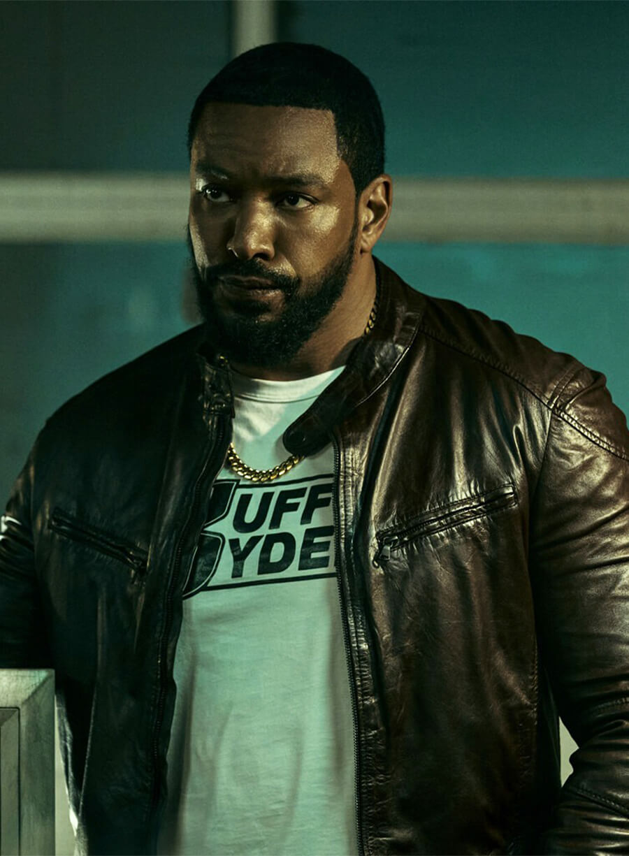Laz Alonso The Boys Mother’s Milk Brown Leather Jacket