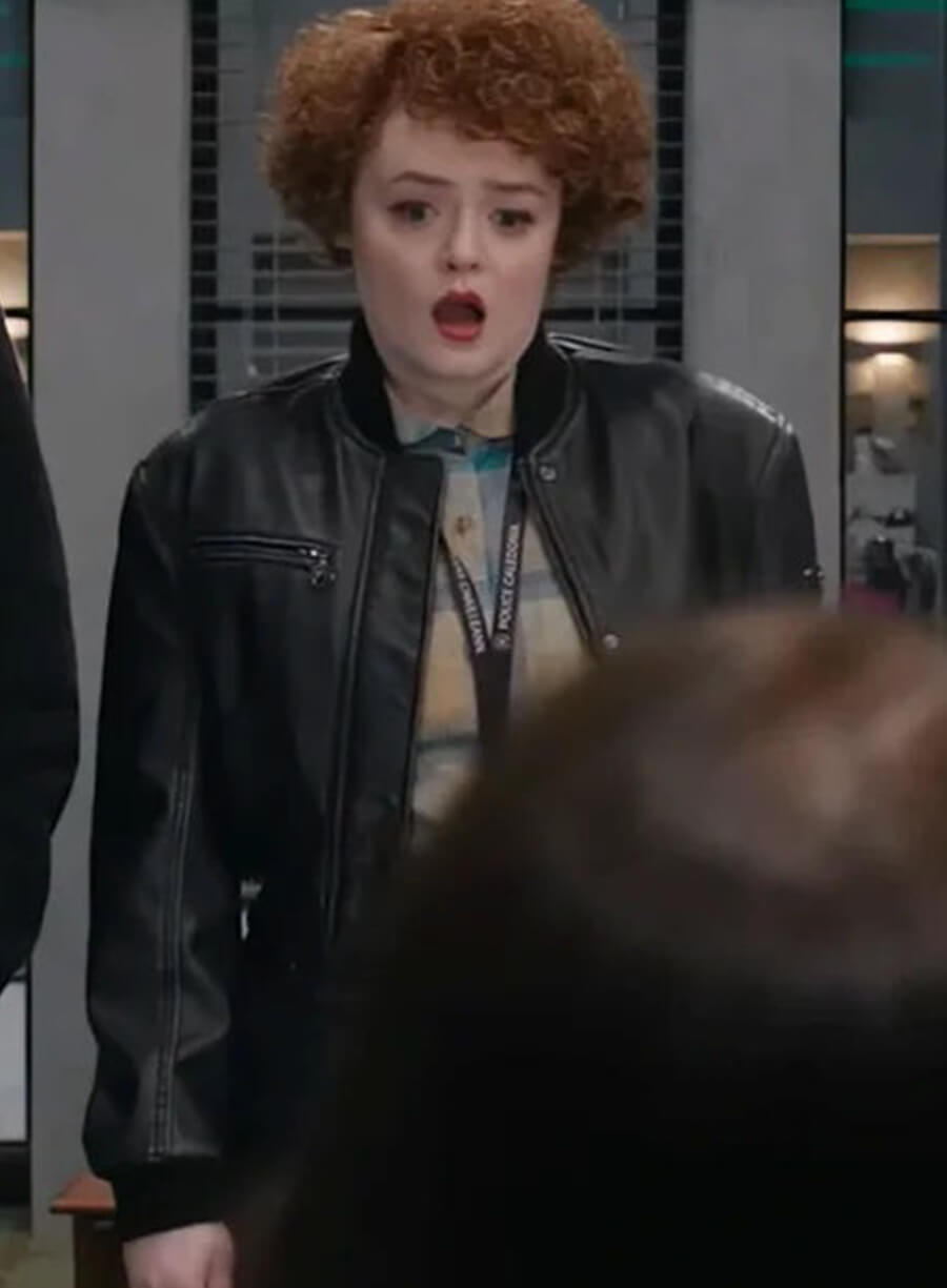 Leah Byrne Dept. Q DC Rose Dickson Black Leather Jacket