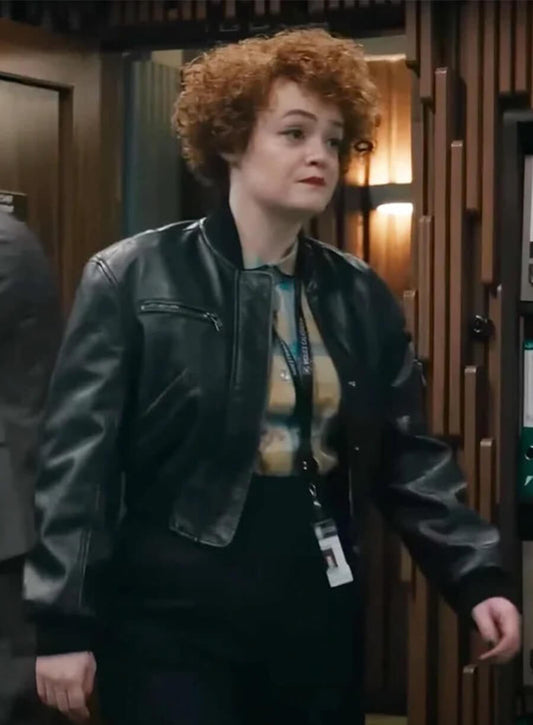 Leah Byrne Dept. Q DC Rose Dickson Black Leather Jacket
