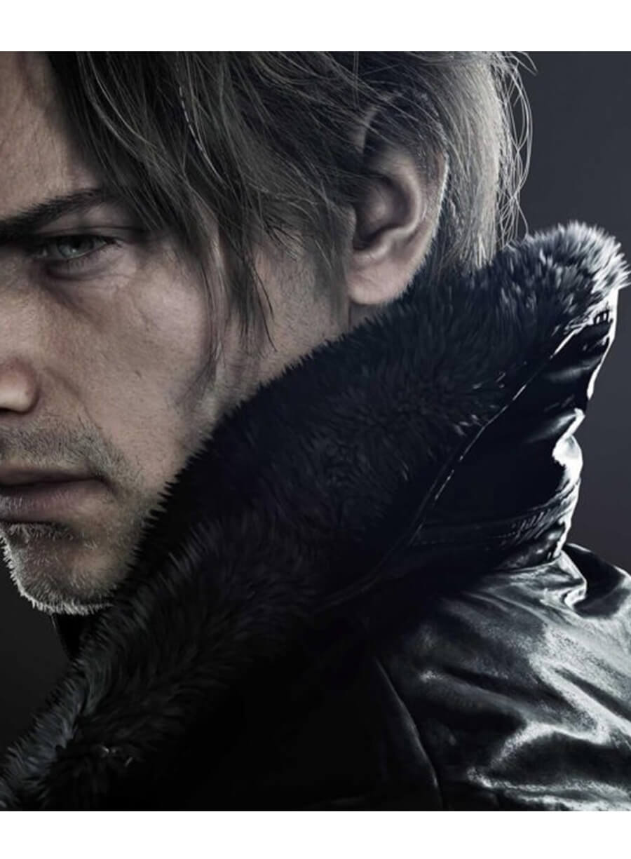 Leon Kennedy Resident Evil: Requiem 2026 Black Leather Jacket