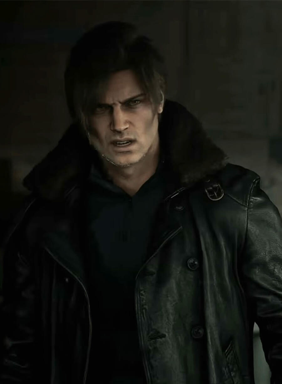 Leon Kennedy Resident Evil: Requiem 2026 Black Leather Jacket