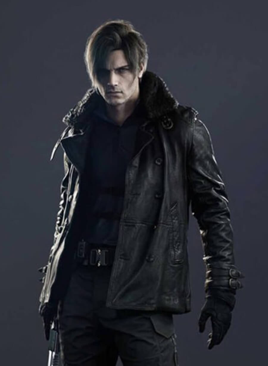 Leon Kennedy Resident Evil: Requiem 2026 Black Leather Jacket