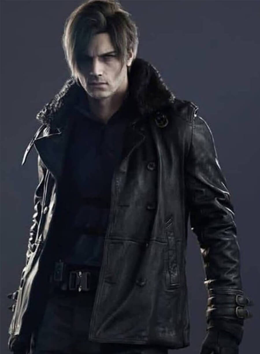 Leon S. Kennedy Resident Evil Requiem RE9 Black Leather Jacket