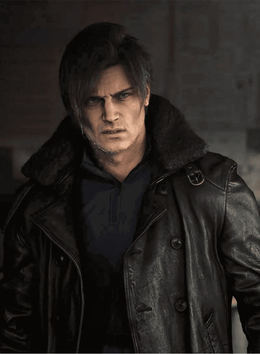 Leon S. Kennedy Resident Evil Requiem RE9 Black Leather Jacket