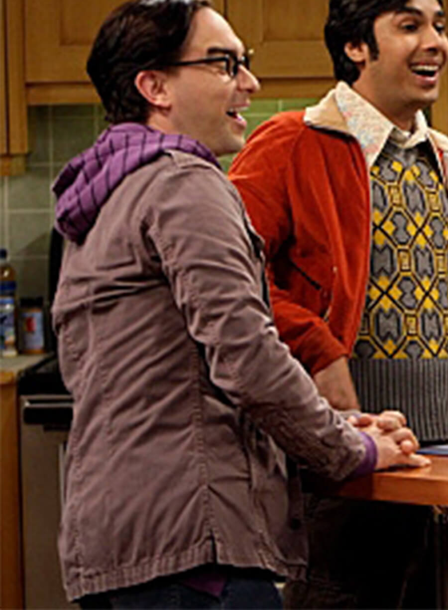 Leonard Hofstadter The Big Bang Theory Grey Cotton Jacket