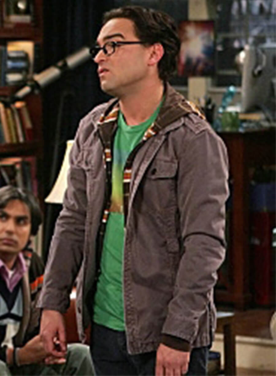Leonard Hofstadter The Big Bang Theory Grey Cotton Jacket