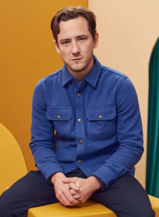 Lewis Pullman The Starling Girl Owen Taylor Blue Jacket