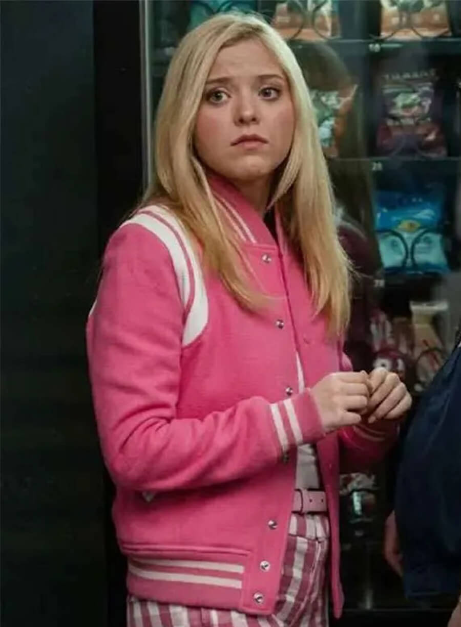Lexi Minetree Elle 2026 Elle Woods Pink Varsity Jacket
