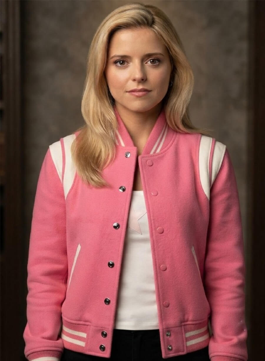 Lexi Minetree Elle 2026 Elle Woods Pink Varsity Jacket