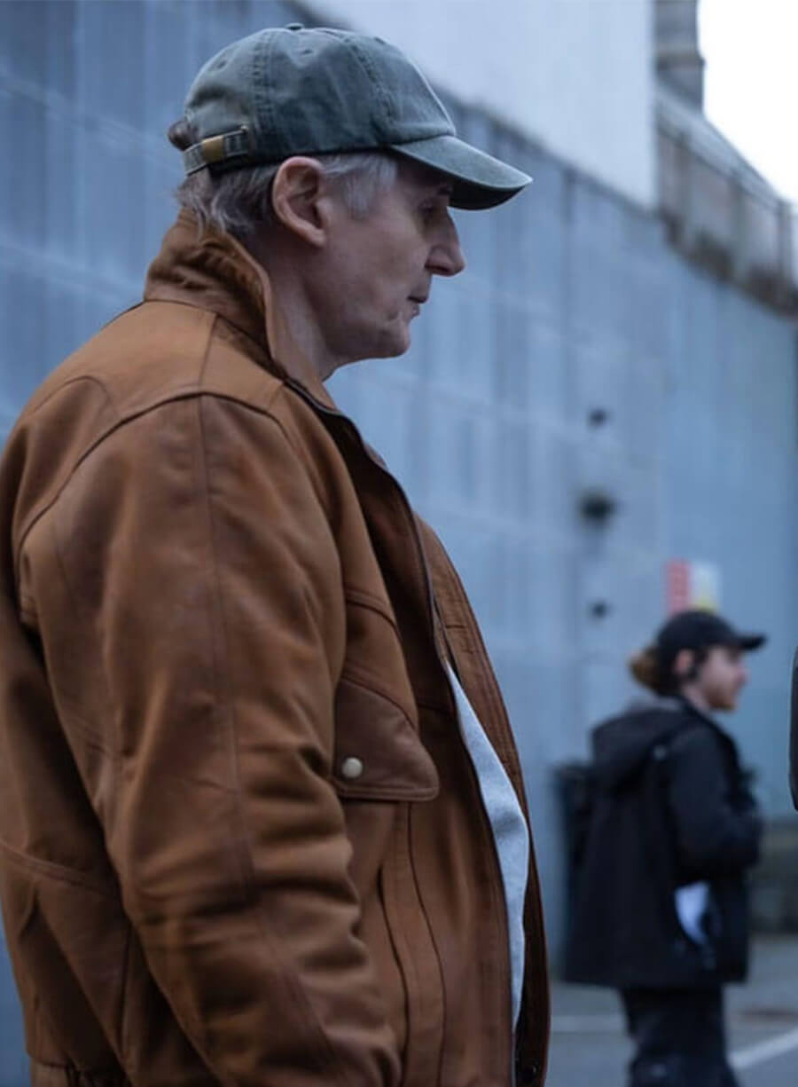 Liam Neeson 4 Kids Walk Into a Bank Danny Suede Jacket