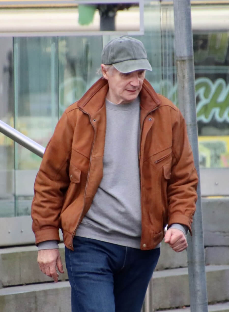 Liam Neeson 4 Kids Walk Into a Bank Danny Suede Jacket