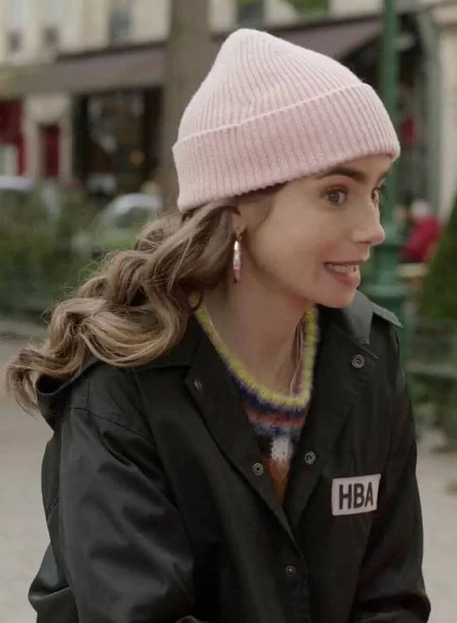 Lily Collins Emily In Paris Emily HBA Black Jacket