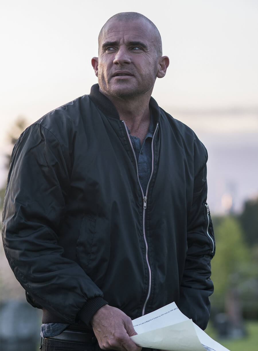 Lincoln Burrows Prison Break S05 Black Bomber Jacket