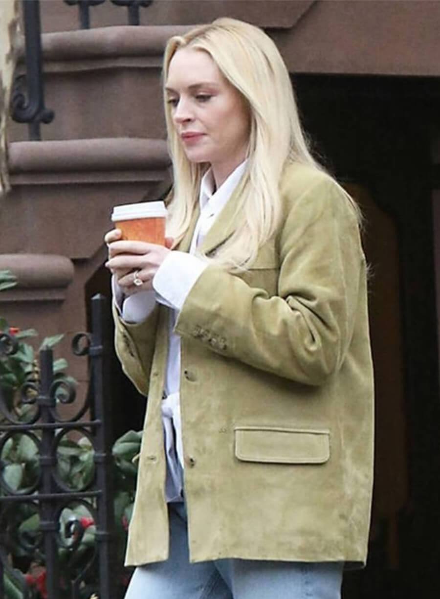 Lindsay Lohan Count My Lies  Violet Lockhart 2026 Suede Blazer