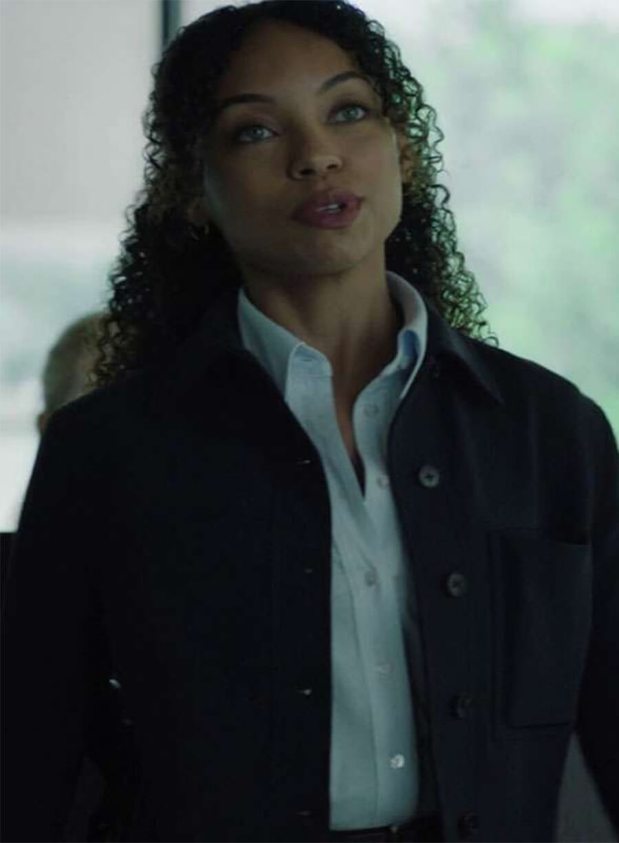 Logan Browning I Will Find You 2026 Sarah Blue Jacket