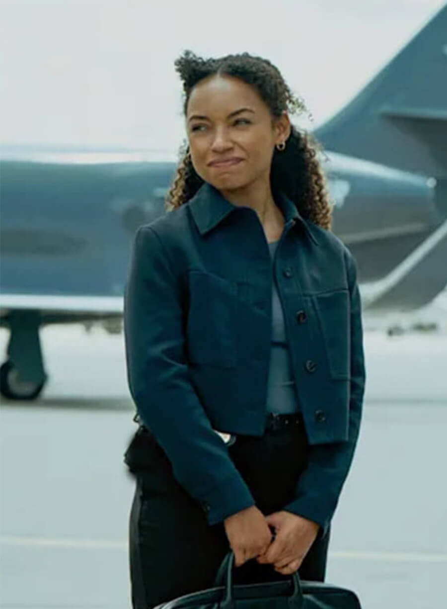 Logan Browning I Will Find You 2026 Sarah Blue Jacket