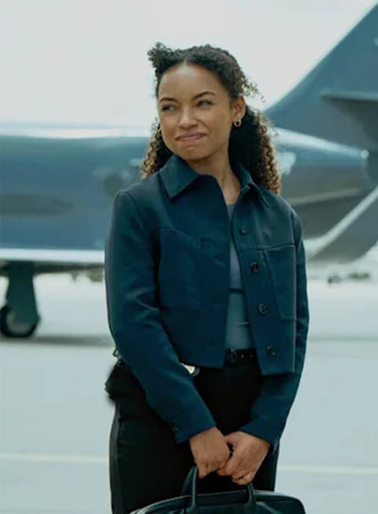 Logan Browning I Will Find You 2026 Sarah Blue Jacket