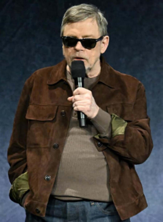 Long Walk 2025 Event Mark Hamill The Major Brown Suede Jacket