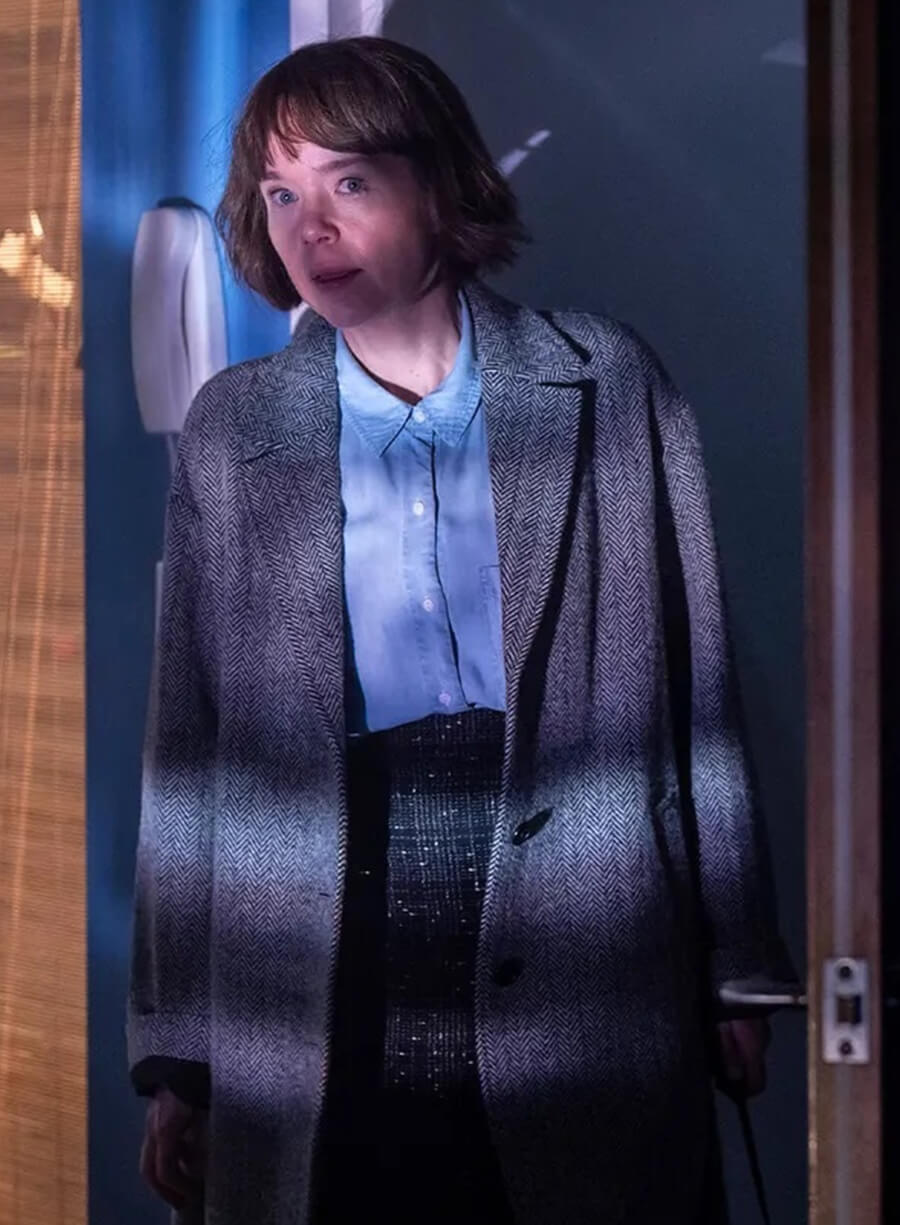  Ludwig Season1 Lucy Betts-Taylor Grey Wool Coat 