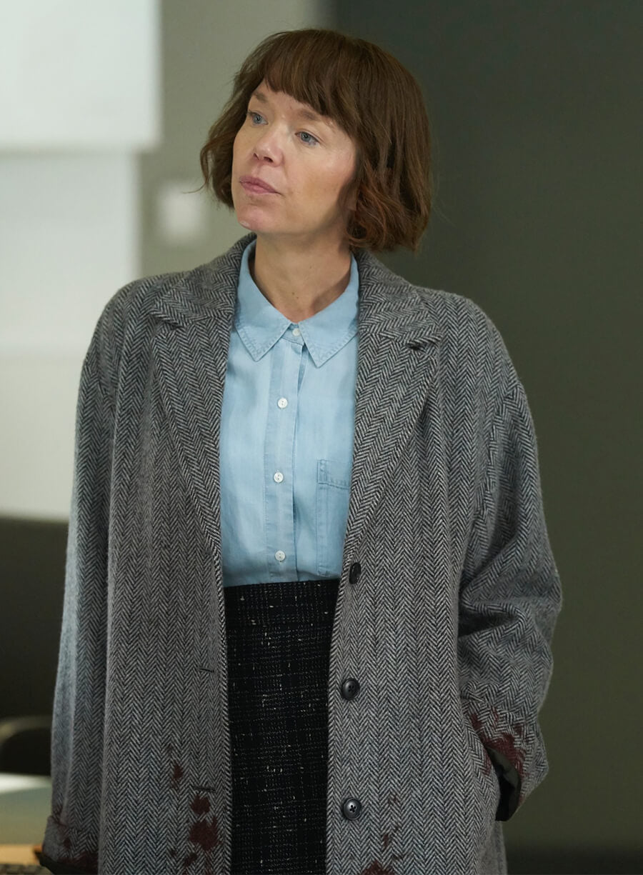  Ludwig Season1 Lucy Betts-Taylor Grey Wool Coat 