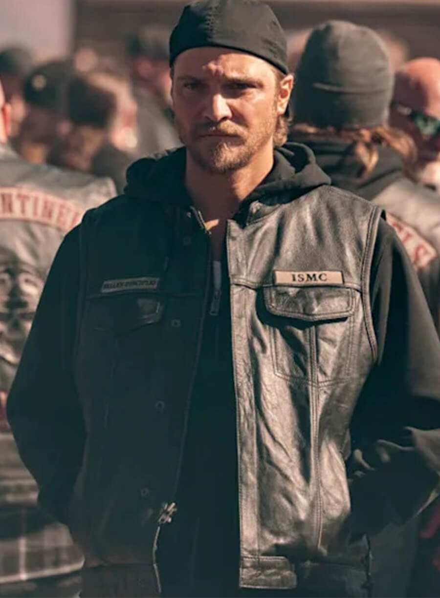 Luke Grimes Marshals 2026 Kayce Dutton Leather Vest 