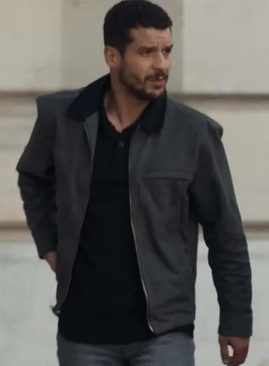 Lupin S03 Youssef Guédira Grey Cotton Jacket
