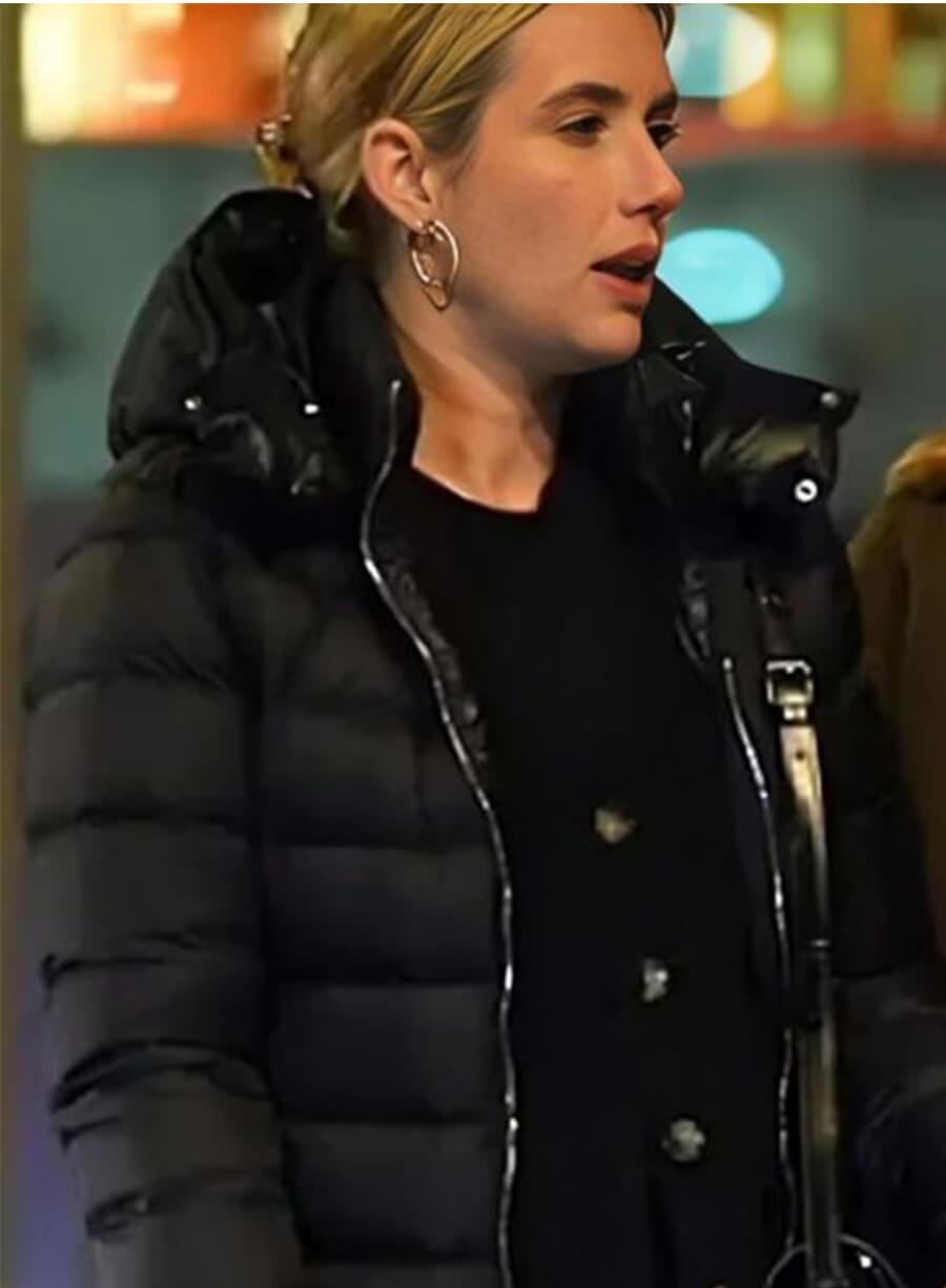 Madame Web 2024 Mary Parker Black Puffer Jacket