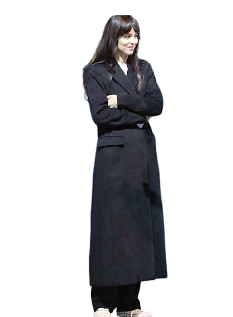 Madame Web Dakota Johnson Black Wool Coat