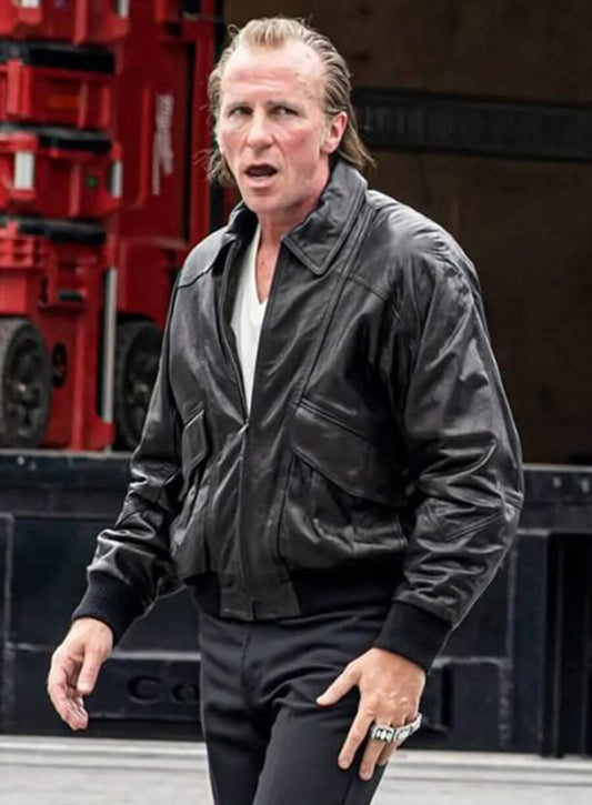 Madden 2026 Christian Bale AI Davis Black Leather Jacket