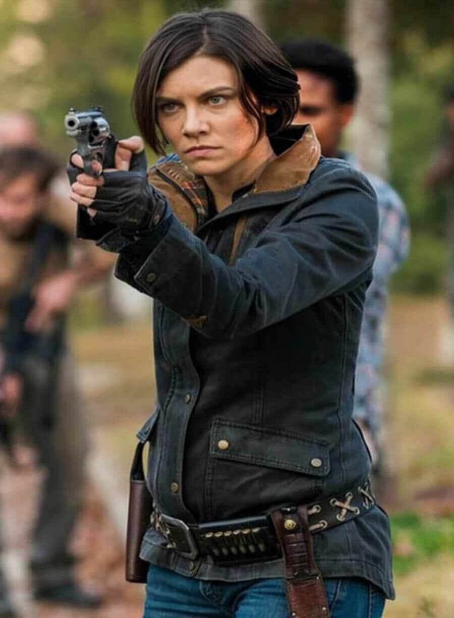 Maggie Greene The Walking Dead S08 Blue Jacket
