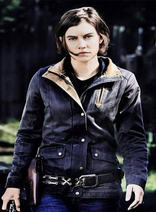 Maggie Greene The Walking Dead S08 Blue Jacket