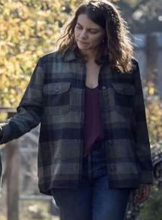 Maggie The Walking Dead S10 Plaid Jacket