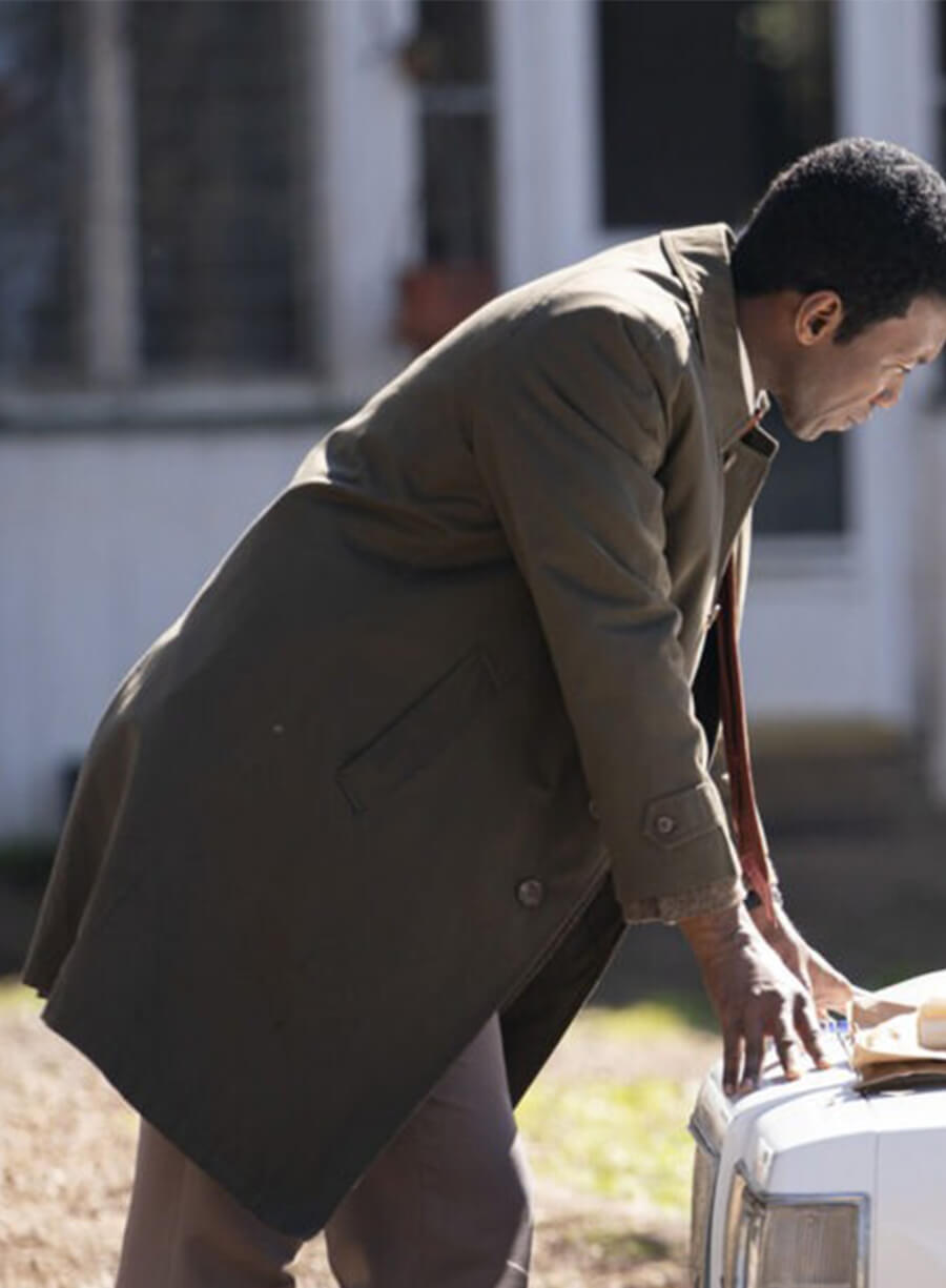 Mahershala Ali True Detective S03 Cotton Grey Coat