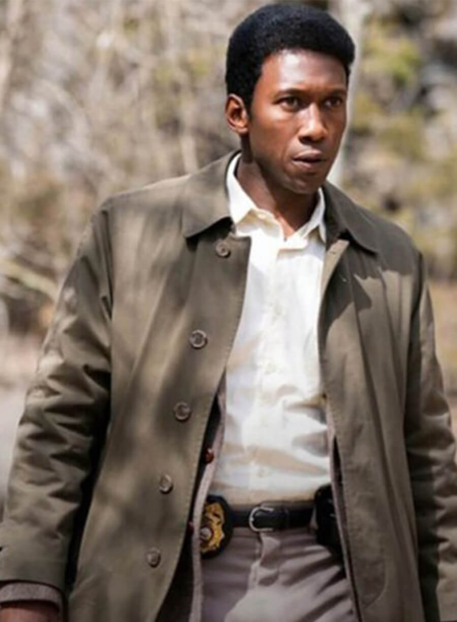 Mahershala Ali True Detective S03 Cotton Grey Coat