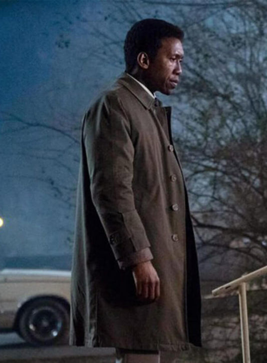 Mahershala Ali True Detective S03 Cotton Grey Coat