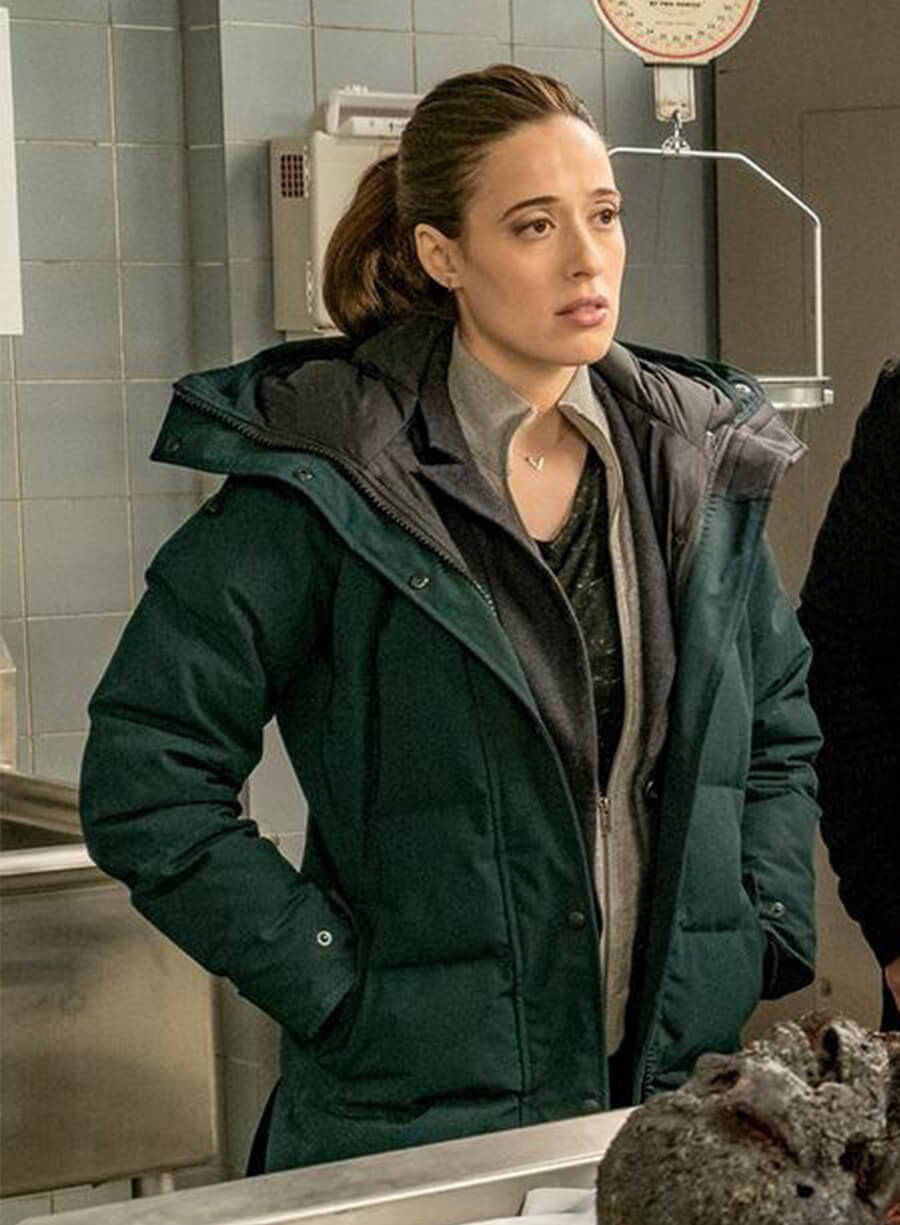 Marina Squerciati Chicago P.D. Kim Burgess Green Hooded Jacket