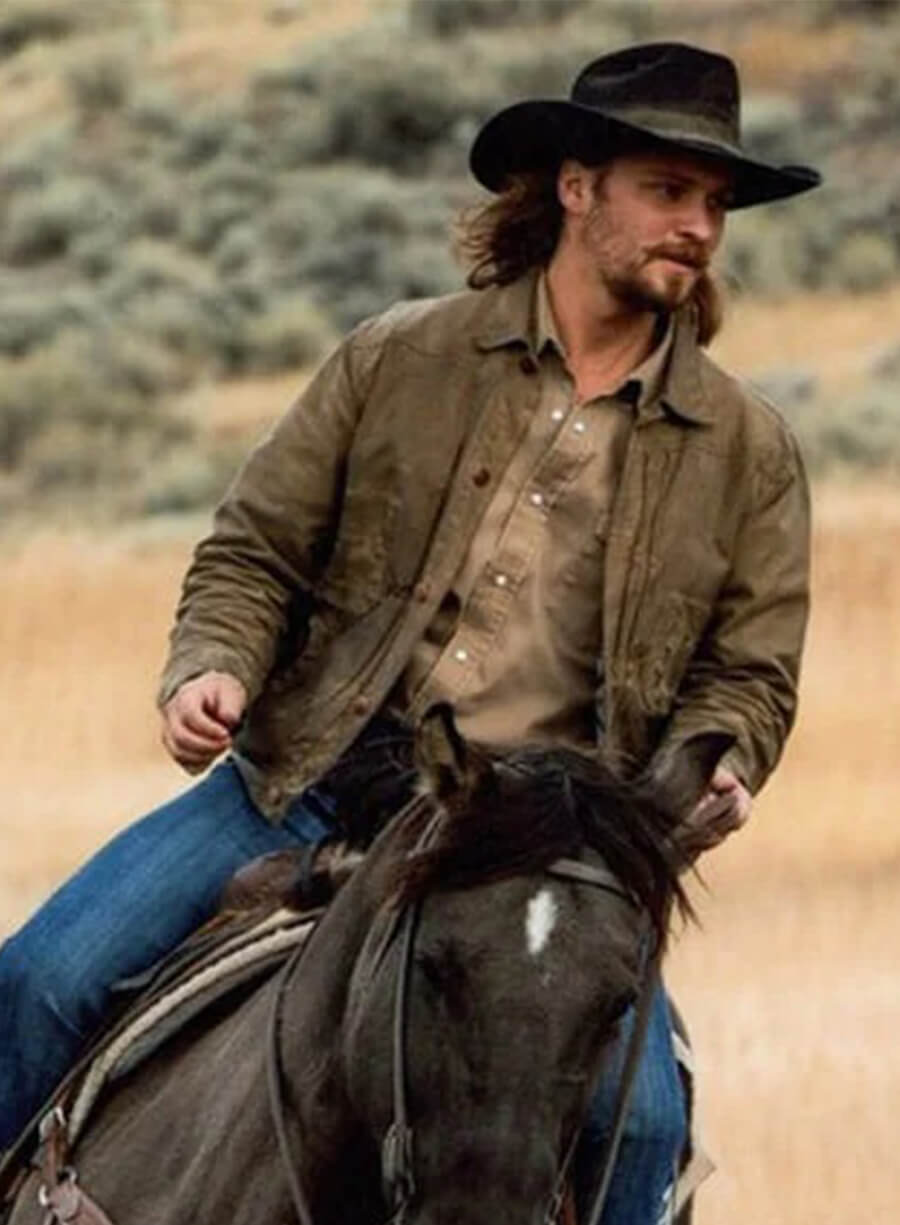 Marshals 2026 Luke Grimes Brown Cotton Jacket