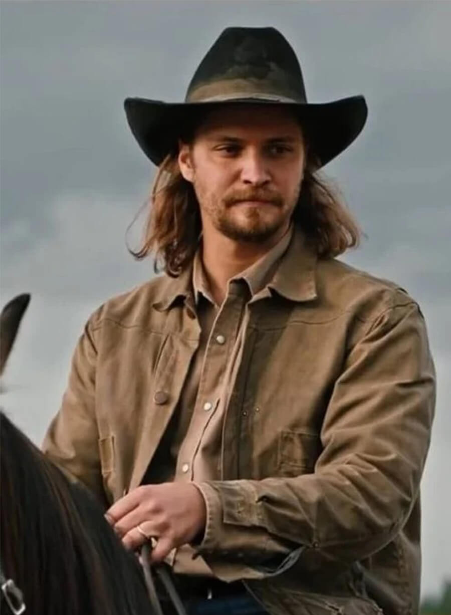 Marshals 2026 Luke Grimes Brown Cotton Jacket